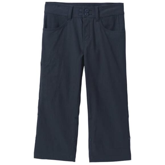 prAna Halle Capri II Women’s Sz 6 Coal Gray Performance Hiking NWT Roll Up Crop - Picture 1 of 11